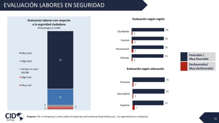 95% encuestados a favor combate a las pandillas