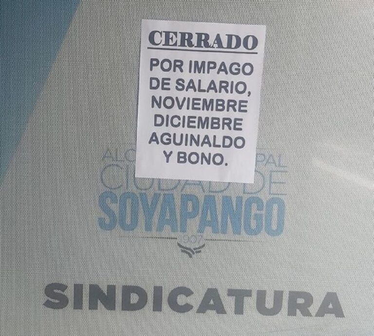 Trabajadores de Soyapango aún sin recibir salarios