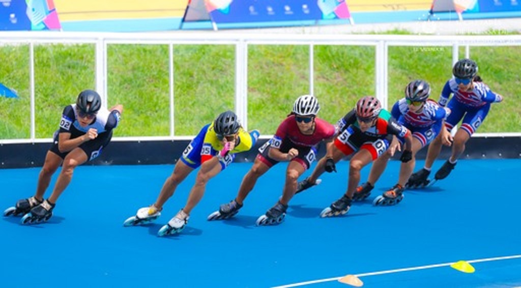 Colombia dos oros en 1,000 metros femenino y masculino patinaje