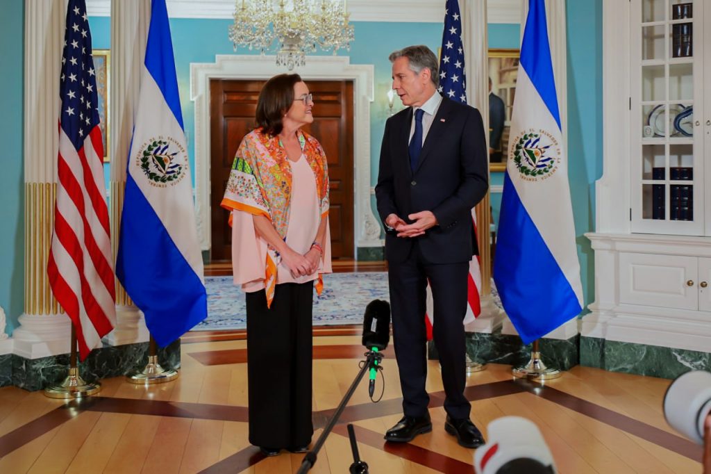 Ministra Hill expone a Blinken sobre seguridad y migración irregular