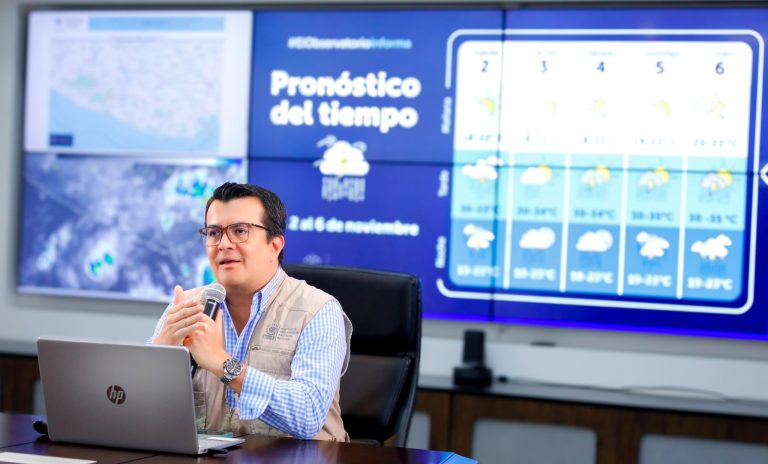 El Ministro de Medio Ambiente, Fernando López, llevó a cabo una conferencia de prensa en donde aseguró que la tormenta tropical Pilar, ya no es una amenaza