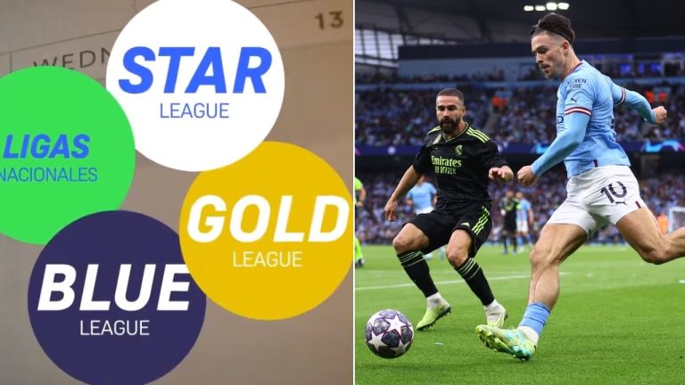 El Manchester City, enfrentándose al Real Madrid por las semifinales de la Champions League en 2023.