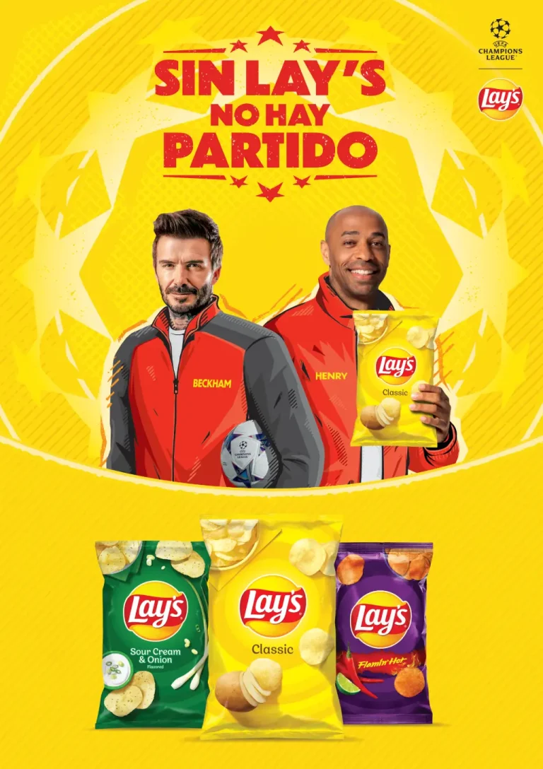 Lays junto David Beckham y Thierry Henry sorprenderán fanáticos