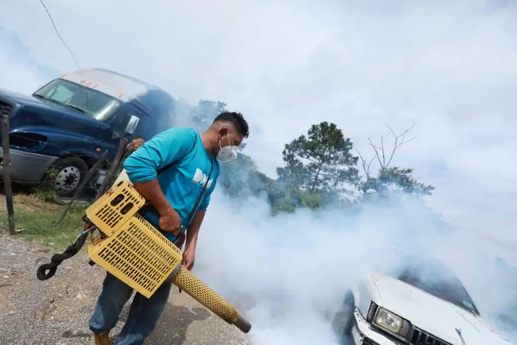 Este domingo, las cuadrillas de la Dirección de Obras Municipales, DOM, reforzaron las tareas preventivas y de combate al mosquito transmisor del dengue en los departamentos de Sonsonate, Chalatenango, Usulután, San Salvador, La Paz y San Vicente