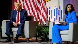 Según los reportes internacionales, el candidato Republicano a la presidencia de EUA, Donald Trump, cuestionó la raza de su contrincante Demócrata Kamala Harris, pero con argumentos erróneos. en lo que se convirtió en una hostil visita a la Asociación Nacional de Periodistas Negros en Chicago,