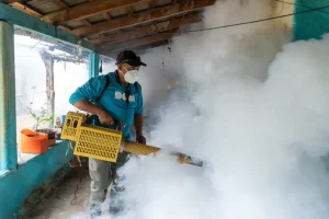 Sus brigadas se desplazaron otro día por el territorio con 700 bombas termonebulizadoras para no dejar ningún lugar que propicie el nacimiento y la proliferación del mosquito transmisor del dengue, zika y chikungunya.