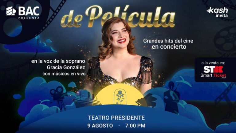 “De Película” a cargo de la soprano Gracia González, una escénica y musical que rendirá homenaje a las bandas sonoras más icónicas del cine.