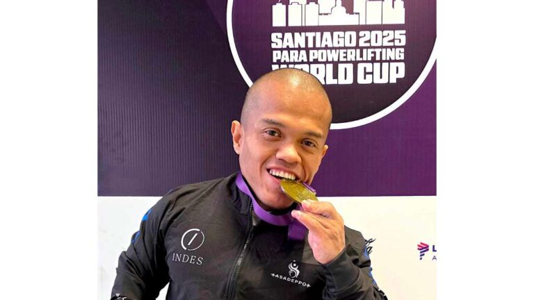 Herbert Aceituno, paratleta del Programa Esfuerzo y Gloria, conquistó la medalla de oro en la categoría -59 kilogramos de la Santiago 2025.