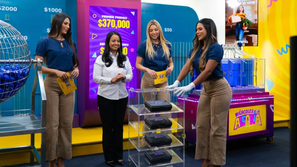 Balotas del Sorteo LOTRA 462 de la Lotería Nacional de Beneficencia