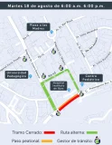 Bulevar Tutunichapa permanecerá cerrado este martes por trabajos del aerocable